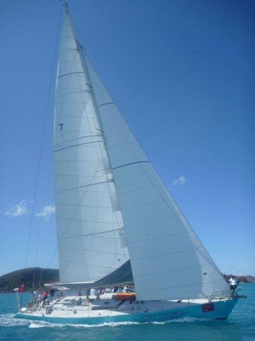 Charter yacht, Hammer, seen here sailing among the Whitsunday Islands, will be renewing old rivalries at this month’s Audi Hamilton Island Race Week  © Prosail